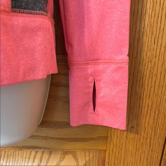 PINK Victoria's Secret Coral Quarter-Zip Sweatshirt - Picture 3 of 8